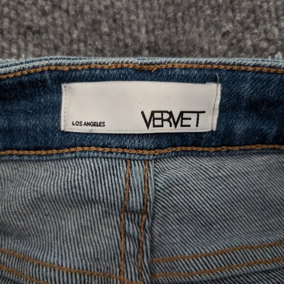 VERVT Altered Jeans Women's 25 Blue Denim Hippy Wide Leg Distressed Frayed READ - Picture 10 of 16